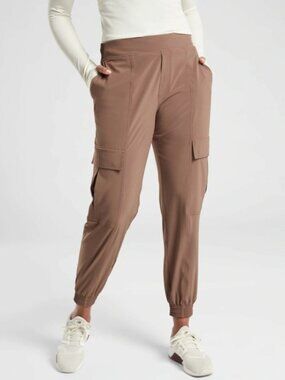Athleta Chelsea Utility Jogger Pants, 12, Mineral Brown, Casual Lounge